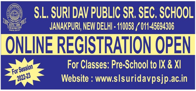 WELCOME TO S. L. SURI DAV PUBLIC SCHOOL